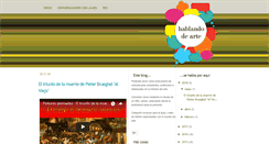 Desktop Screenshot of hablandodearte.com